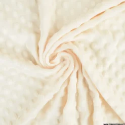 Tissu minky pois Ecru - OEKO TEX