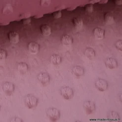 Tissu minky POIS Framboise - oeko tex