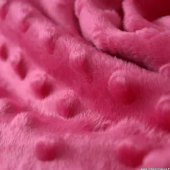 Tissu minky pois Fuchsia