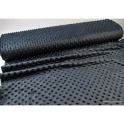 Tissu minky pois gris anthracite - OEKO TEX