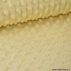 Tissu minky pois jaune - OEKO TEX