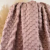Tissu minky pois Mauve fané - OEKO TEX