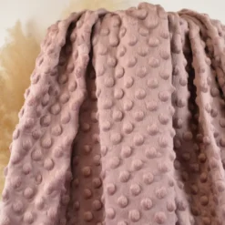 Tissu minky pois Mauve fané - OEKO TEX