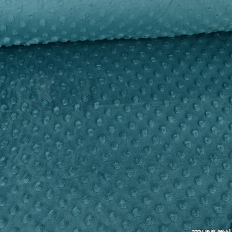 Tissu minky pois Paon - OEKO TEX