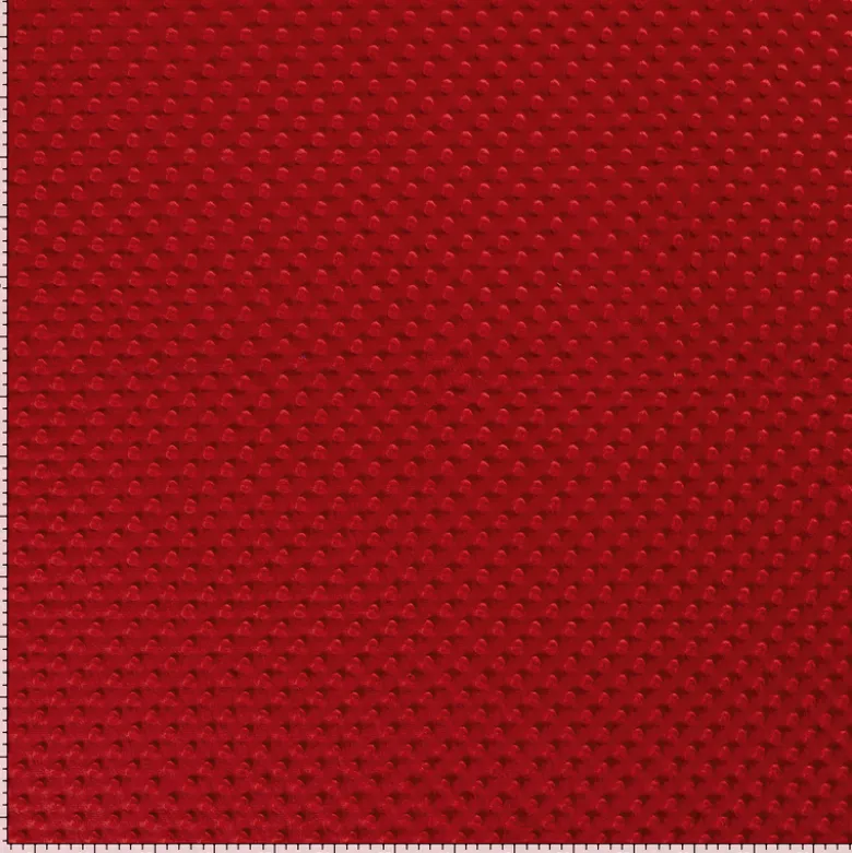 Tissu minky pois Rouge - Oeko tex