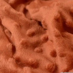 Tissu minky pois Terracotta - OEKO TEX