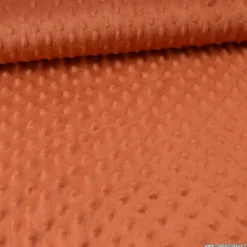Tissu minky pois Terracotta - OEKO TEX
