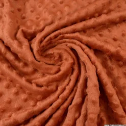 Tissu minky pois Terracotta - OEKO TEX