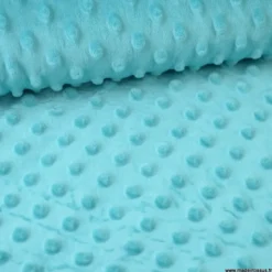 Tissu minky pois Turquoise