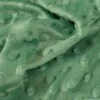 Tissu minky pois vert Tilleul - oeko tex