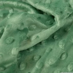 Tissu minky pois vert Tilleul - oeko tex