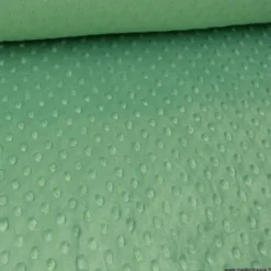 Tissu minky pois vert Tilleul - oeko tex