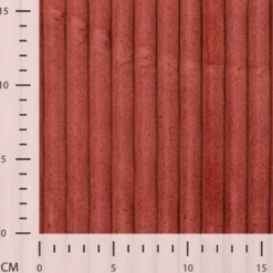 Tissu minky Rayures côtelé coloris Terracotta