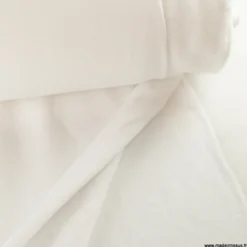 Tissu molleton sweat uni blanc - OEKO TEX