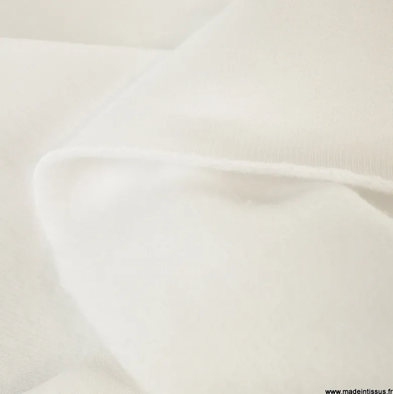 Tissu molleton sweat uni blanc - OEKO TEX