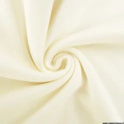 Tissu molleton sweat uni blanc cassé - OEKO TEX