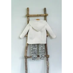Tissu molleton sweat uni blanc cassé - OEKO TEX