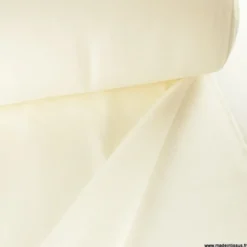 Tissu molleton sweat uni blanc cassé - OEKO TEX