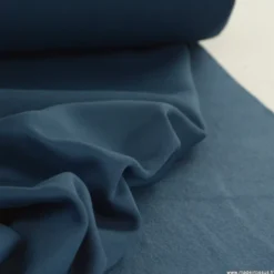 Tissu molleton sweat uni bleu indigo foncé - OEKO TEX