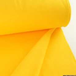 Tissu molleton sweat uni jaune - OEKO TEX