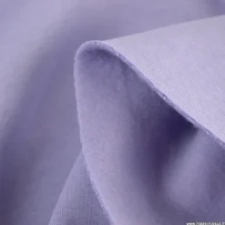 Tissu molleton sweat uni Lilas - OEKO TEX