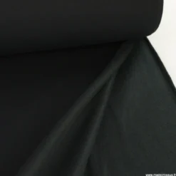 Tissu molleton sweat uni noir - OEKO TEX