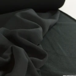 Tissu molleton sweat uni noir - OEKO TEX