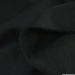 Tissu molleton sweat uni noir - OEKO TEX