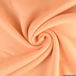 Tissu molleton sweat uni Pêche - OEKO TEX