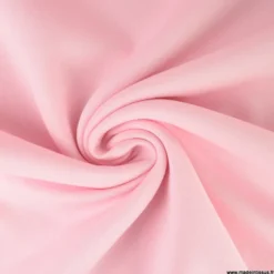 Tissu molleton sweat uni rose clair - OEKO TEX
