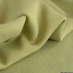 Tissu molleton sweat uni vert tilleul- OEKO TEX