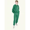 Tissu molleton sweat uni vert - OEKO TEX