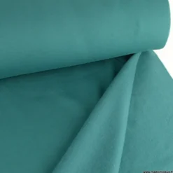 Tissu molleton sweat uni vert canard - OEKO TEX