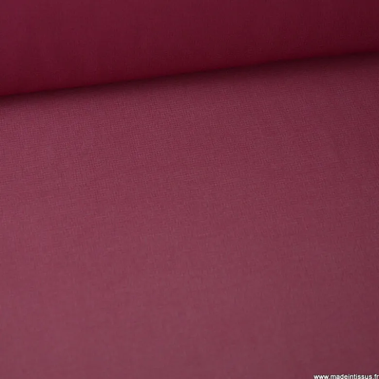 Tissu Mousseline fluide Bordeaux