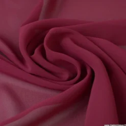 Tissu Mousseline fluide Bordeaux