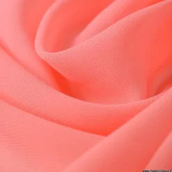 Tissu Mousseline fluide Corail