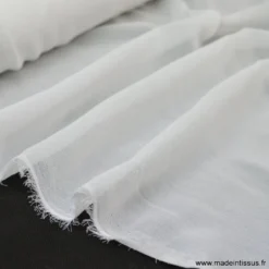 Tissu Mousseline fluide Naturel