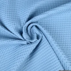 Tissu nid d'abeille Bleu denim - OEKO TEX