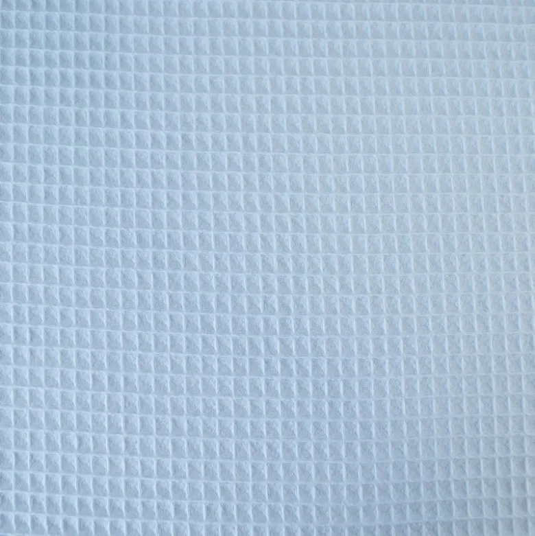 Tissu nid d'abeille bleu Glacier- OEKO TEX