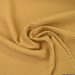 Tissu nid d'abeille Camel - OEKO TEX