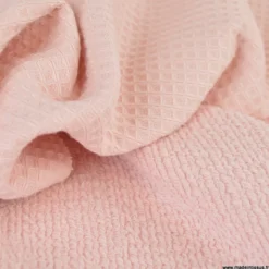 Tissu nid d'abeille et éponge - Rose Blush