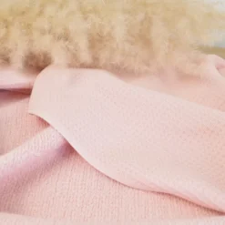 Tissu nid d'abeille et éponge - Rose Blush