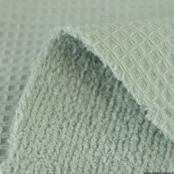 Tissu nid d'abeille et éponge - Vert Origan