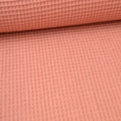 Tissu nid d'abeille Marsala - OEKO TEX