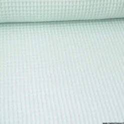 Tissu nid d'abeille menthe - OEKO TEX