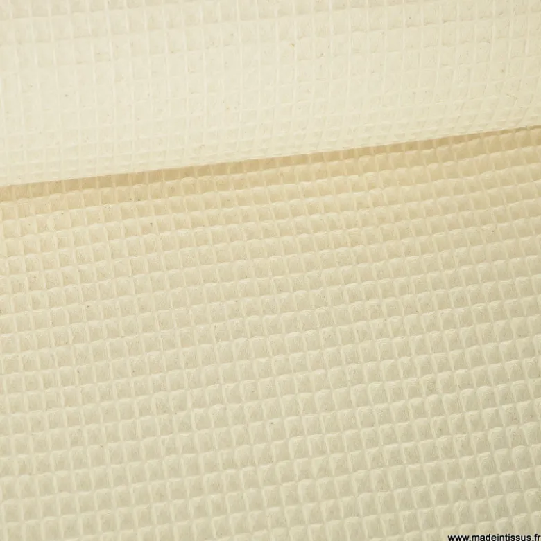 Tissu nid d'abeille Naturel - OEKO TEX