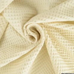 Tissu nid d'abeille Naturel - OEKO TEX