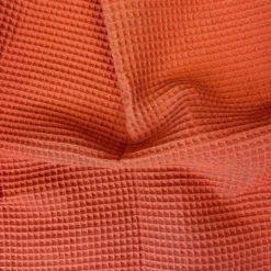 Tissu nid d'abeille Paprika - OEKO TEX