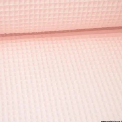 Tissu nid d'abeille Rose Blush- OEKO TEX
