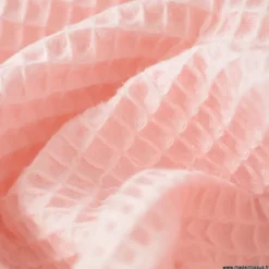 Tissu nid d'abeille Rose Blush- OEKO TEX
